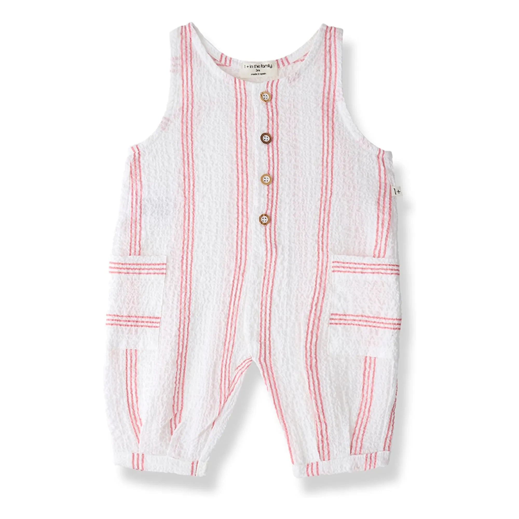 1+ in the family - Montjoi gestreifter Overall | Puder