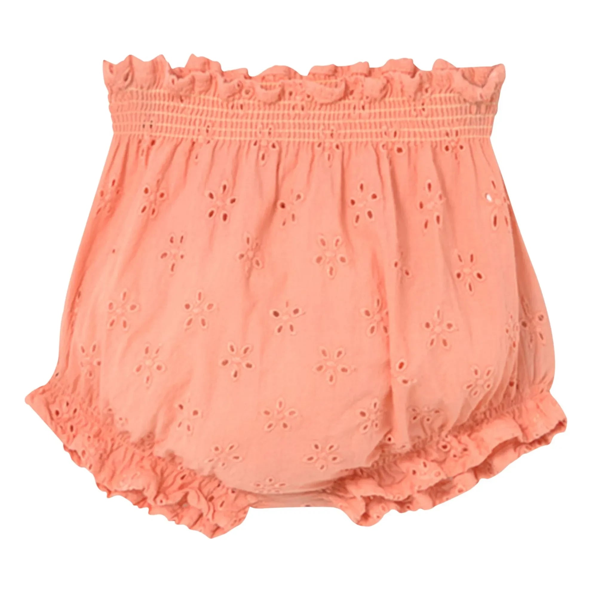 Cozmo - besticktes Bloomer-Set | Koralle