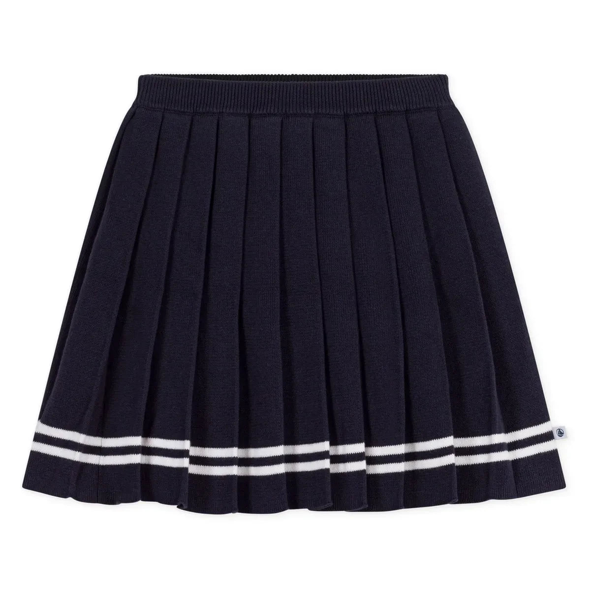 Petit Bateau - Organik Pamuk Pileli Etek | Lacivert
