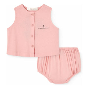 The Animals Observatory - Newt Danseuse Set aus Bio-Baumwolle Oberteil und Hose | Rosa