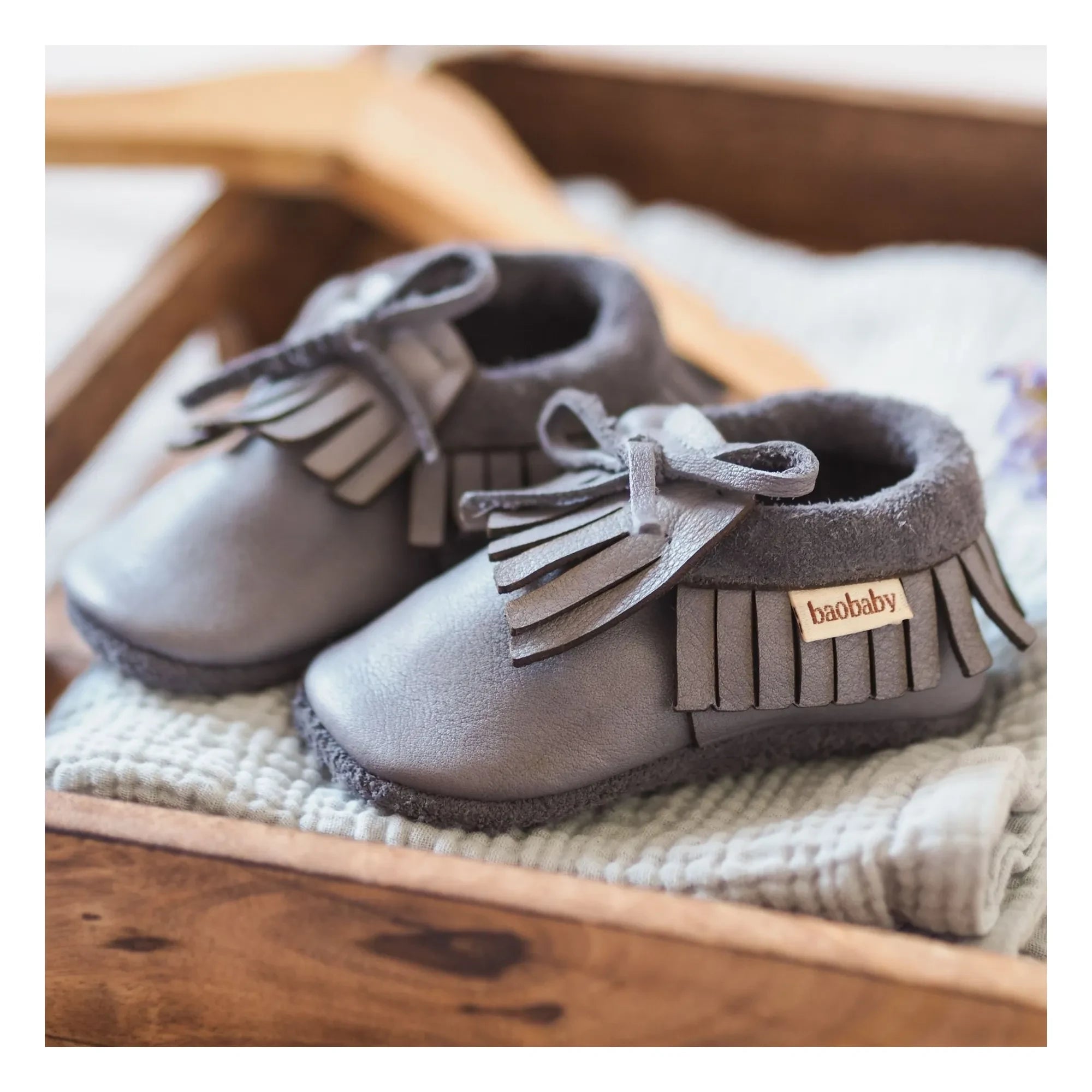 Baobaby - Quasten-Sandalen | Grau
