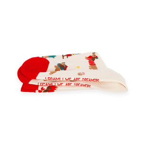 Legami - Kinder Weihnachtsstrümpfe Dachshund Größe 28-35 - Perfekte Passform!