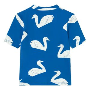 Tinycottons - Schwanen UV-Schutz-Badeshirt | Blau