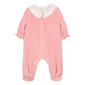Tartine et Chocolat - Dantel Yaka İşlemeli Pijama | Pembe