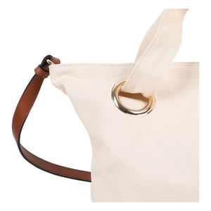 Chloé – Tragetasche aus Bio-Baumwolle mit Logo | Chalk
