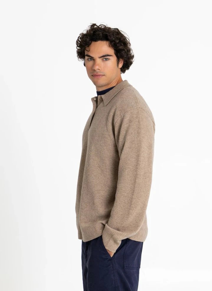 Smallable Man - Chopin Merinos-Wollpullover | Taupe Braun