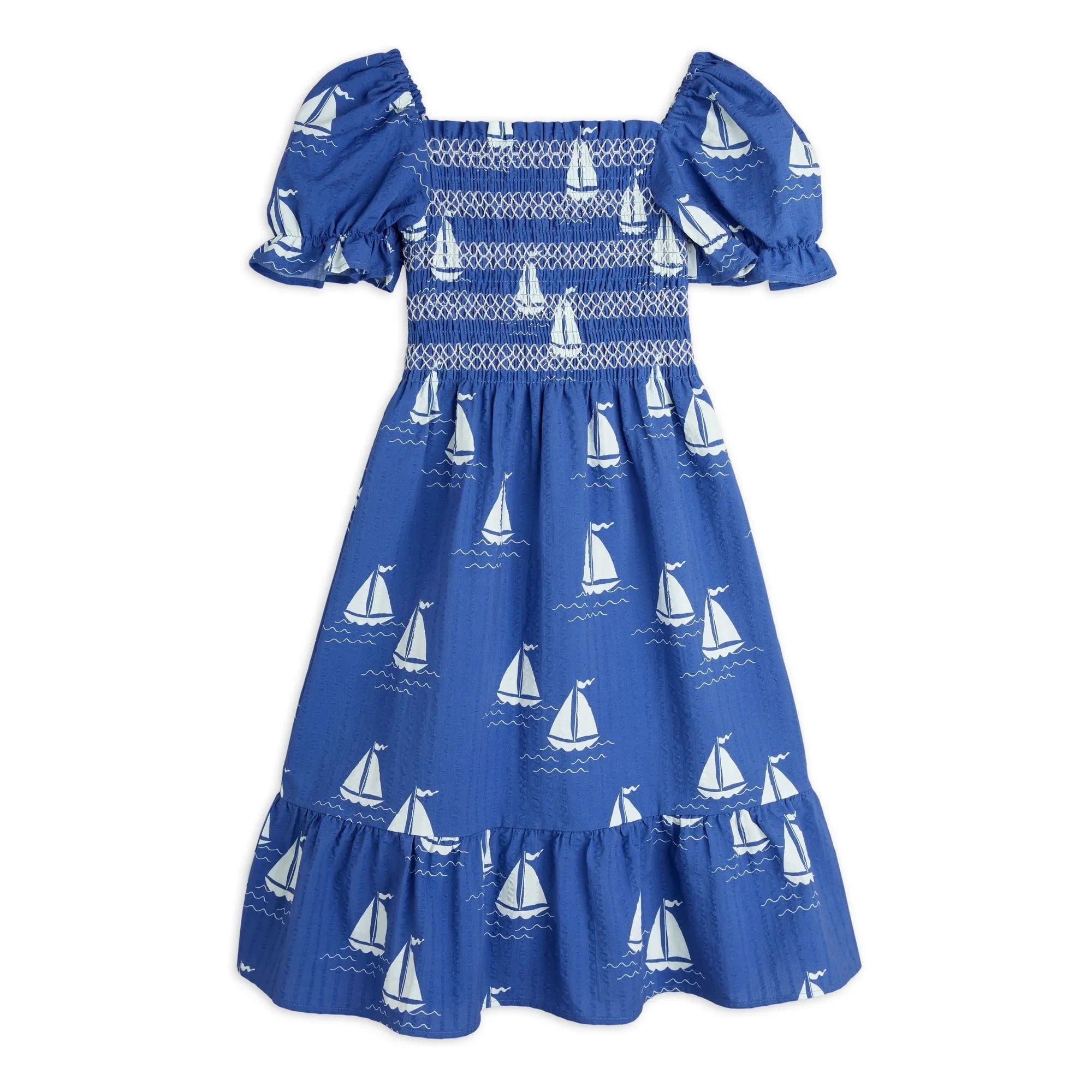 Mini Rodini - Bateaux Bio-Baumwollkleid | Blau