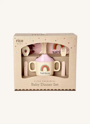 Rice - ABC Melamin Mittagsbox Set | Hellrosa