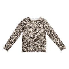 the new society - Leopard Rippen-T-Shirt | Beige