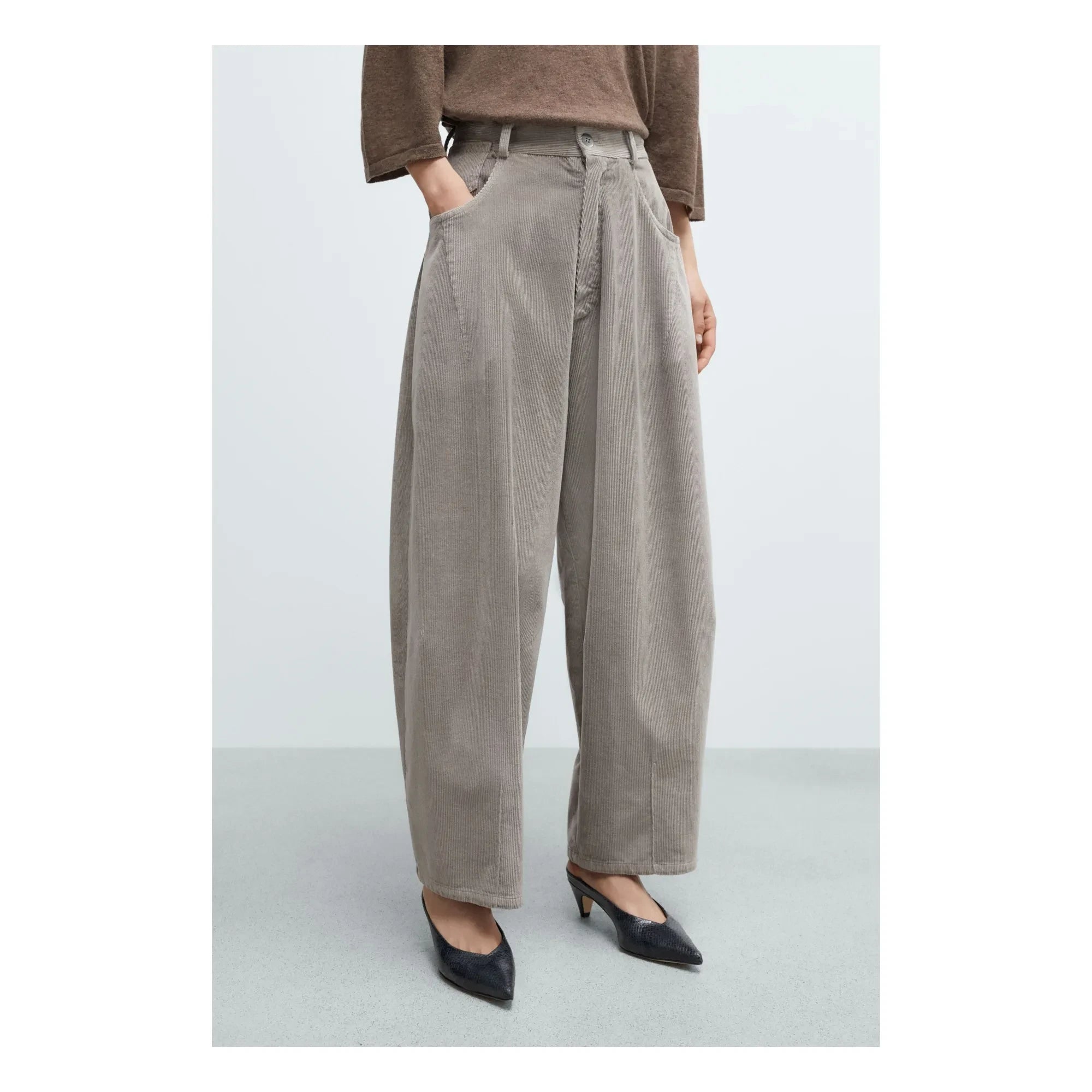 Cordera – Weite Samthose | Grau