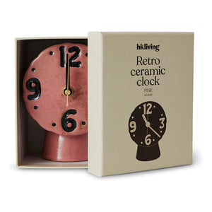 HKliving - Retro-Keramik-Uhr | Rosa
