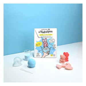 Nailmatic Kids – La Fabrique Seifen- und Badebomben-Set – 1 Seife und 1 Bombe | Blau