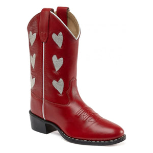 Bootstock - Santiags Hearts Kırmızı | Kırmızı