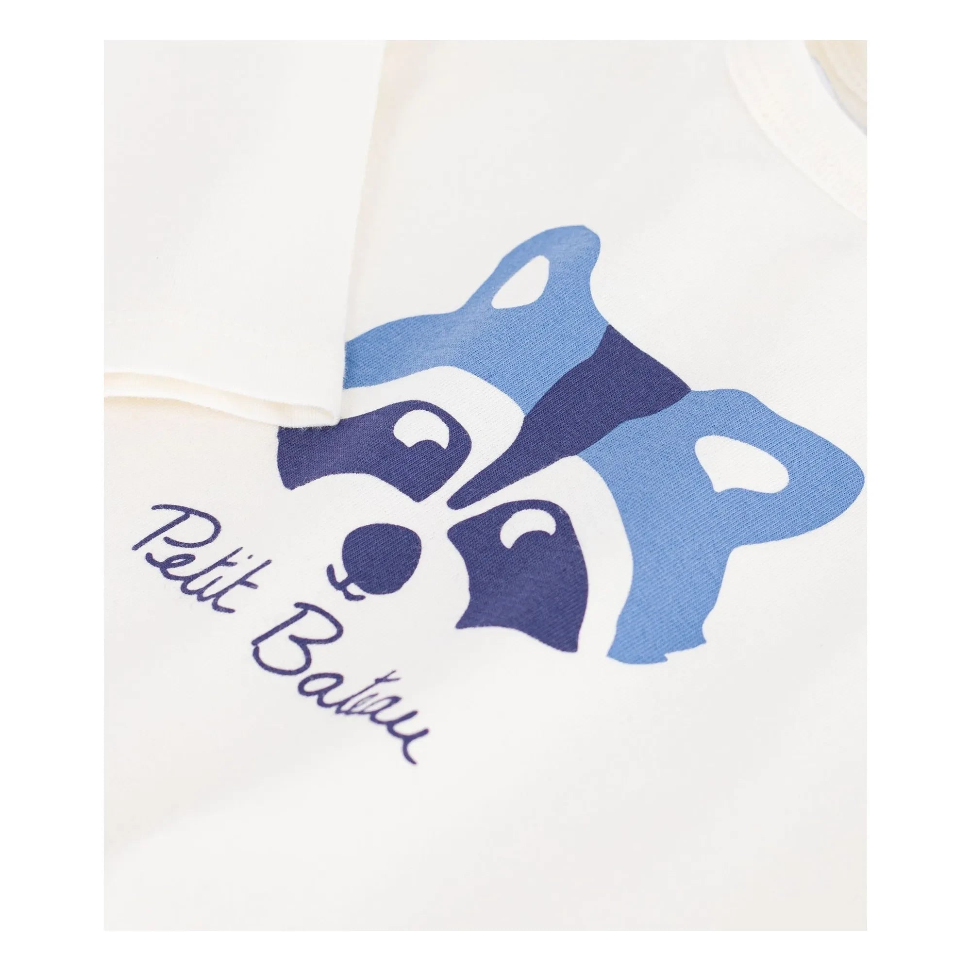 Petit Bateau - Hayvan Tişörtü Organik pamuk | Ecru