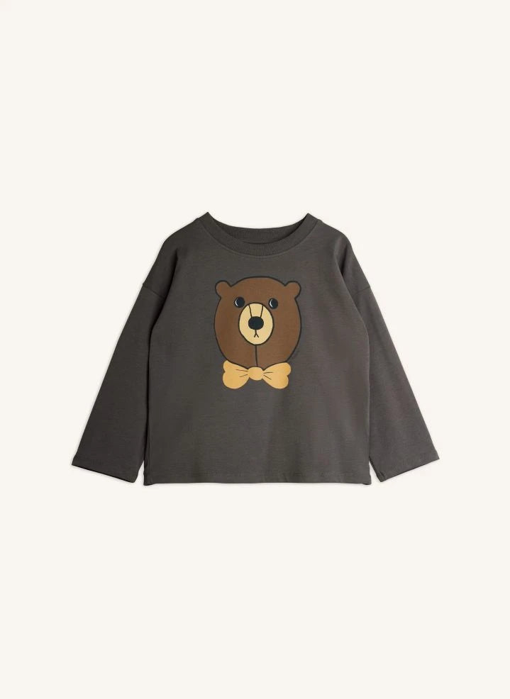 Mini Rodini - Organik Pamuk Ayıcık Tişört | Gri