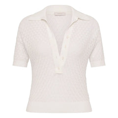 Faithfull the Brand - Polo-Pointelle Lena aus Baumwolle | Ecru