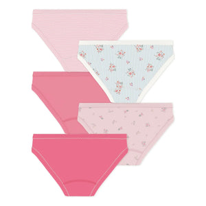 Petit Bateau - Batch 5 Çiçekli Külotlar | Pembe