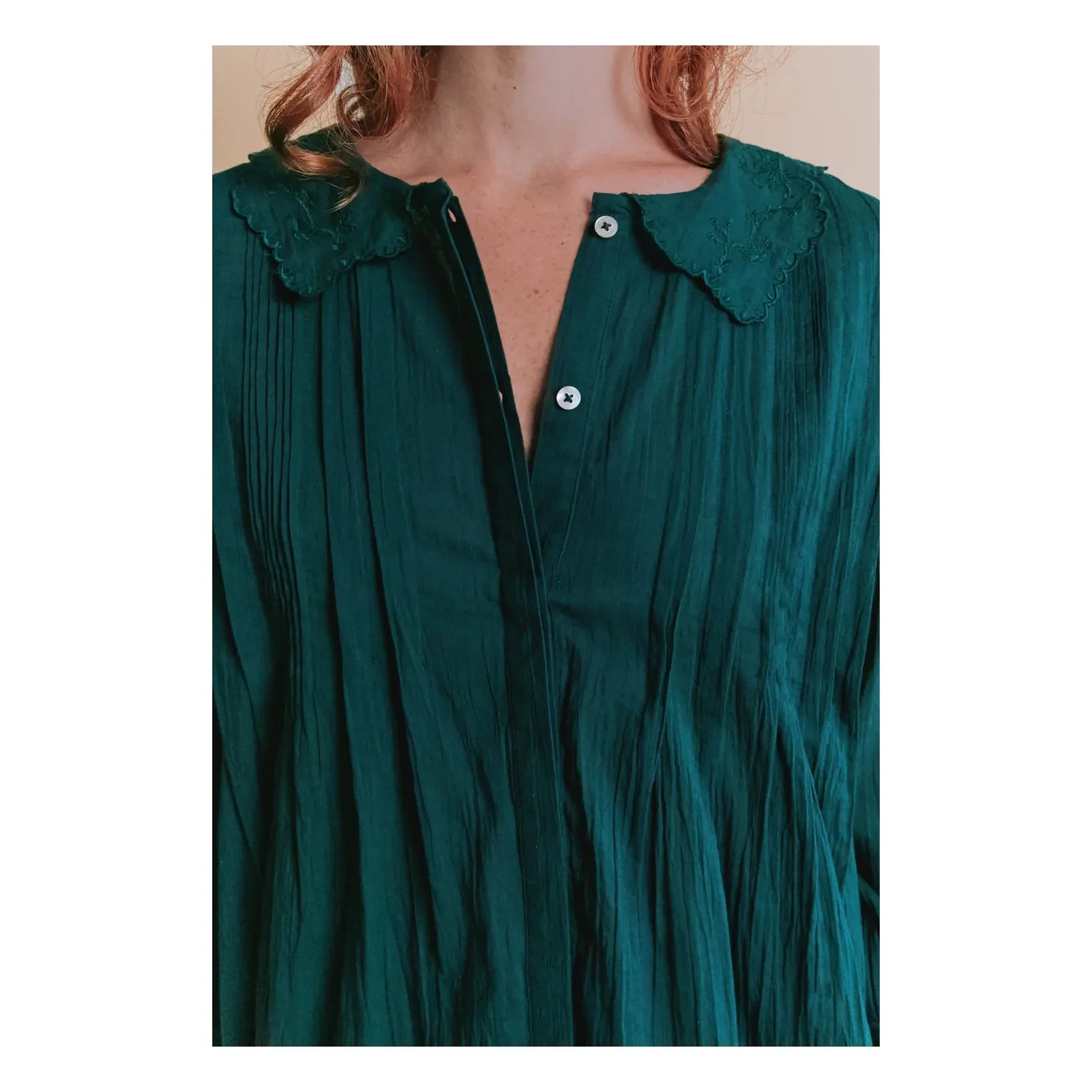 Emile et Ida - Elisabeth Vintage Bluz | Orman Yeşili