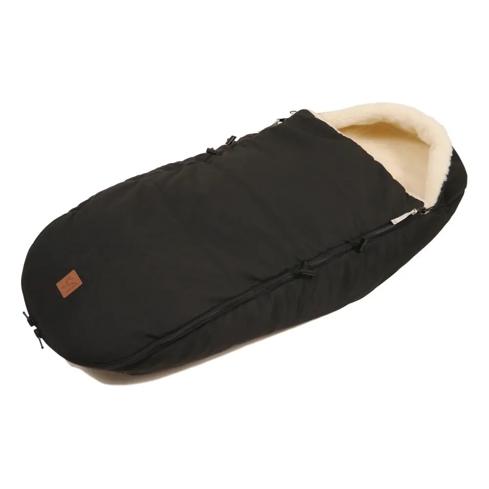 Kaiser - Premium Lammfellfußsack | Schwarz