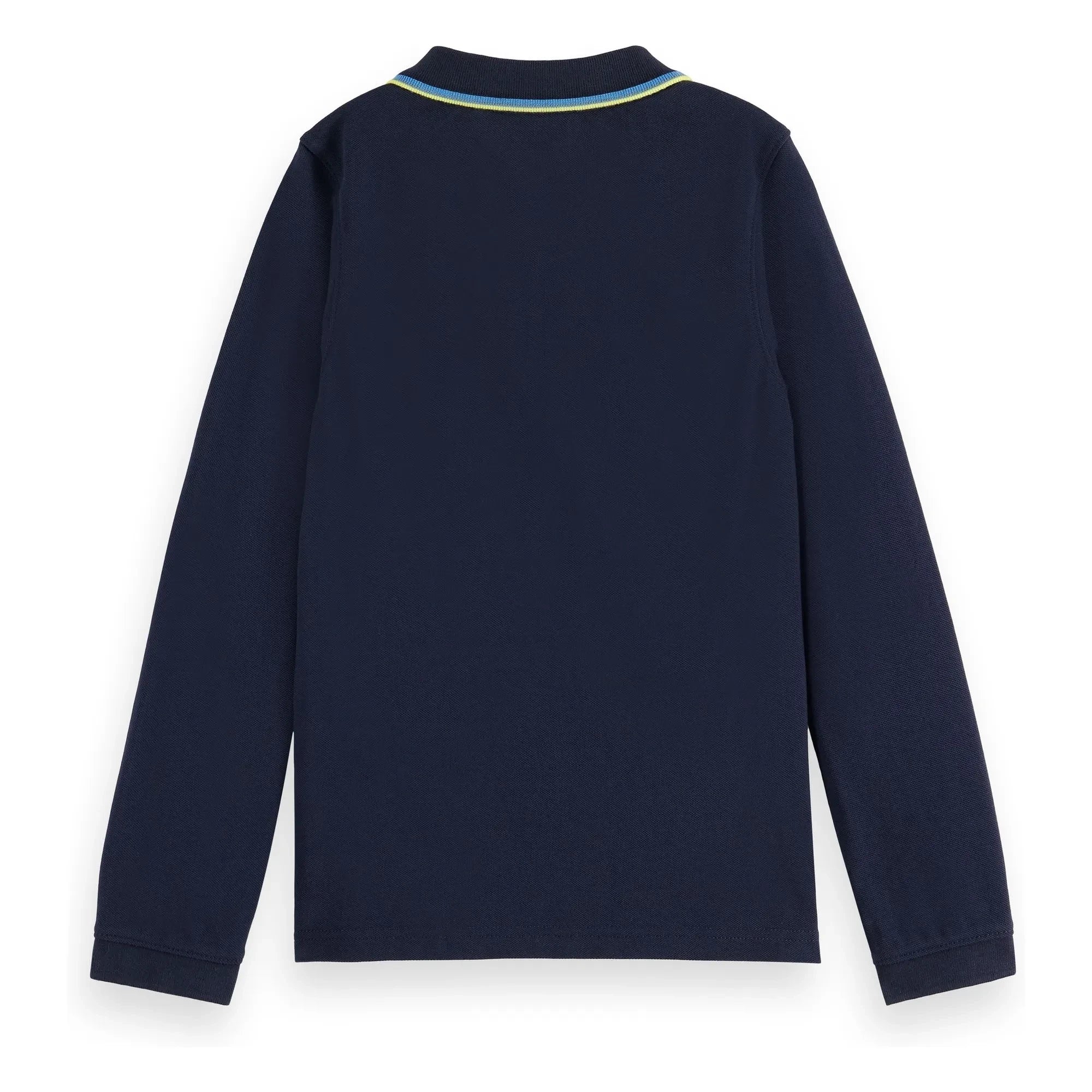 Scotch & Soda - Langärmeliges Piqué-Poloshirt | Marineblau