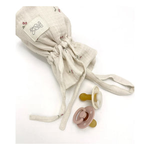 Babyshower - Kirsch-Schnullertasche | Ecru