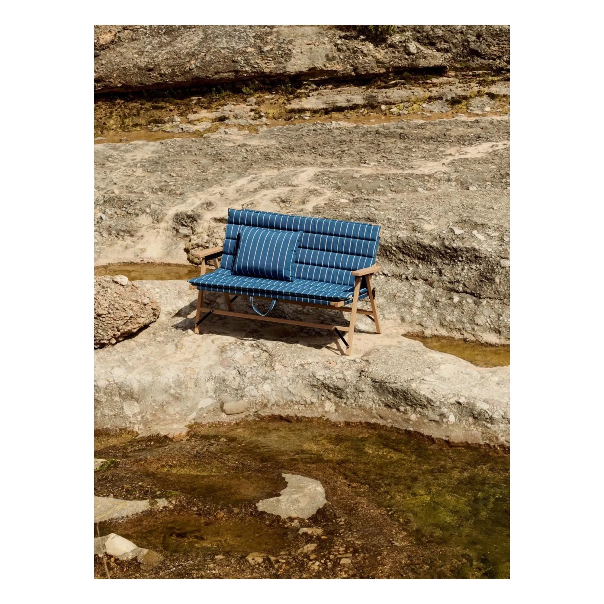 Hay - Outdoor Market Klappbank, Jasper Morrison | Blau