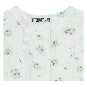 Bonton - Pointelle Nuite Bouquets Pyjama | Weiß