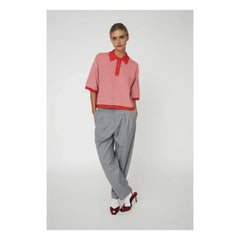 Stella Nova - Rot gestreiftes Poloshirt