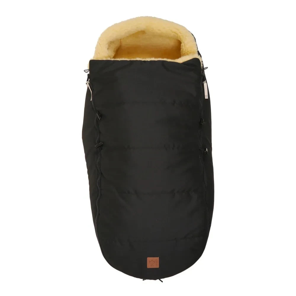 Kaiser - Premium Lammfellfußsack | Schwarz