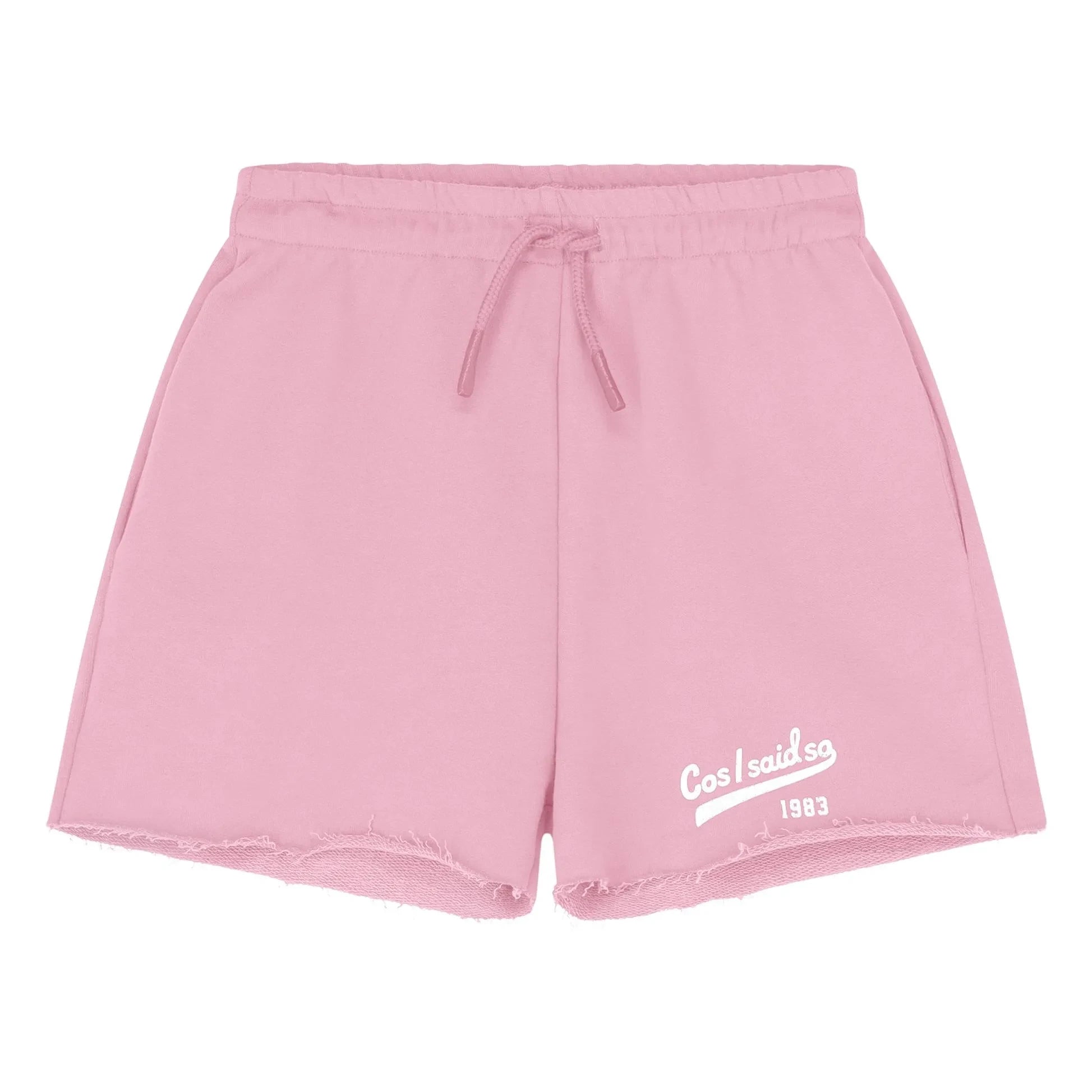 Cos I Said So - Cut-Logo-Jogger-Shorts Bio-Baumwolle | Rosa