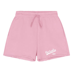 Cos I Said So - Cut-Logo-Jogger-Shorts Bio-Baumwolle | Rosa