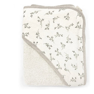 Babyshower - Olivfarbener Bademantel | Ecru