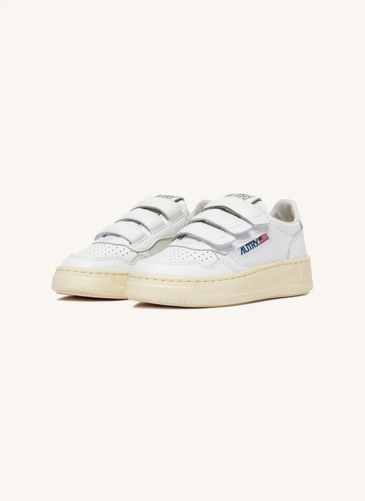 Autry - Kidstripes Niedriges Leder Sneaker | Weiß