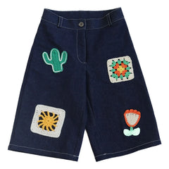 Kalinka - Bermuda Jeans Nikol Patches | Dunkelblau