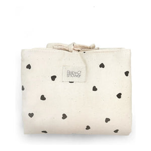 Babyparty - Cœurs Wickelunterlage für unterwegs | Beige