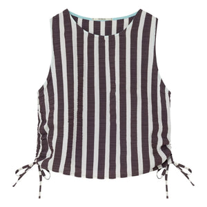 Dr Bloom - Travel Gestreifte Bluse | Aubergine