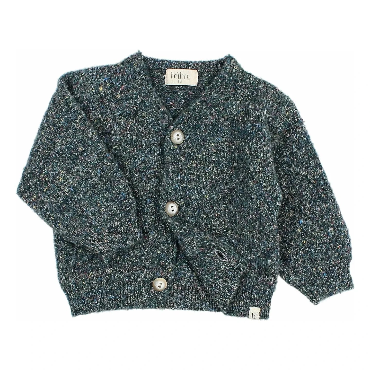 Búho - Geri Dönüştürülmüş Elyaf Bebek Hırka | Cedar Green