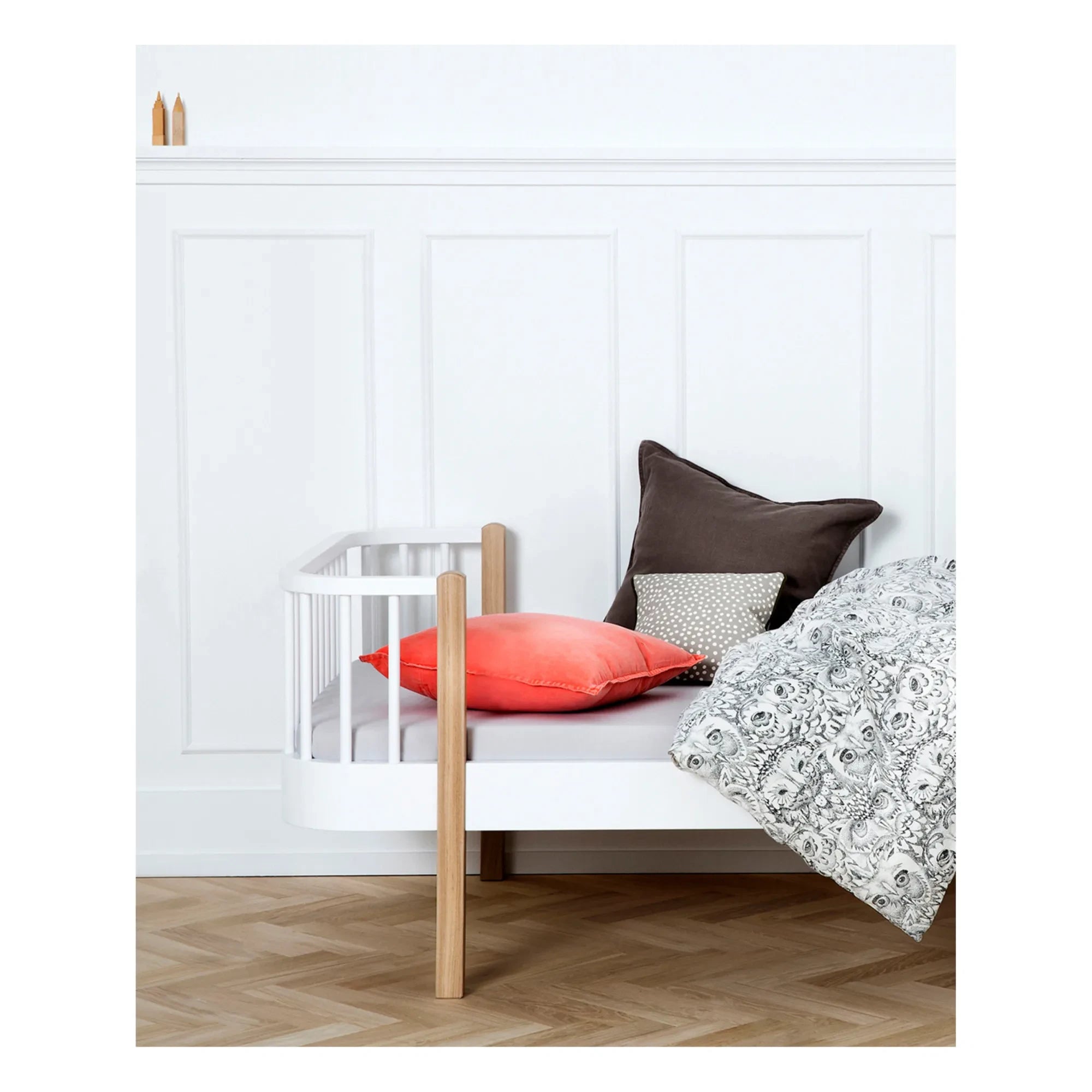 Oliver Furniture - Orijinal Ahşap çocuk yatağı 90x160 cm | Meşe