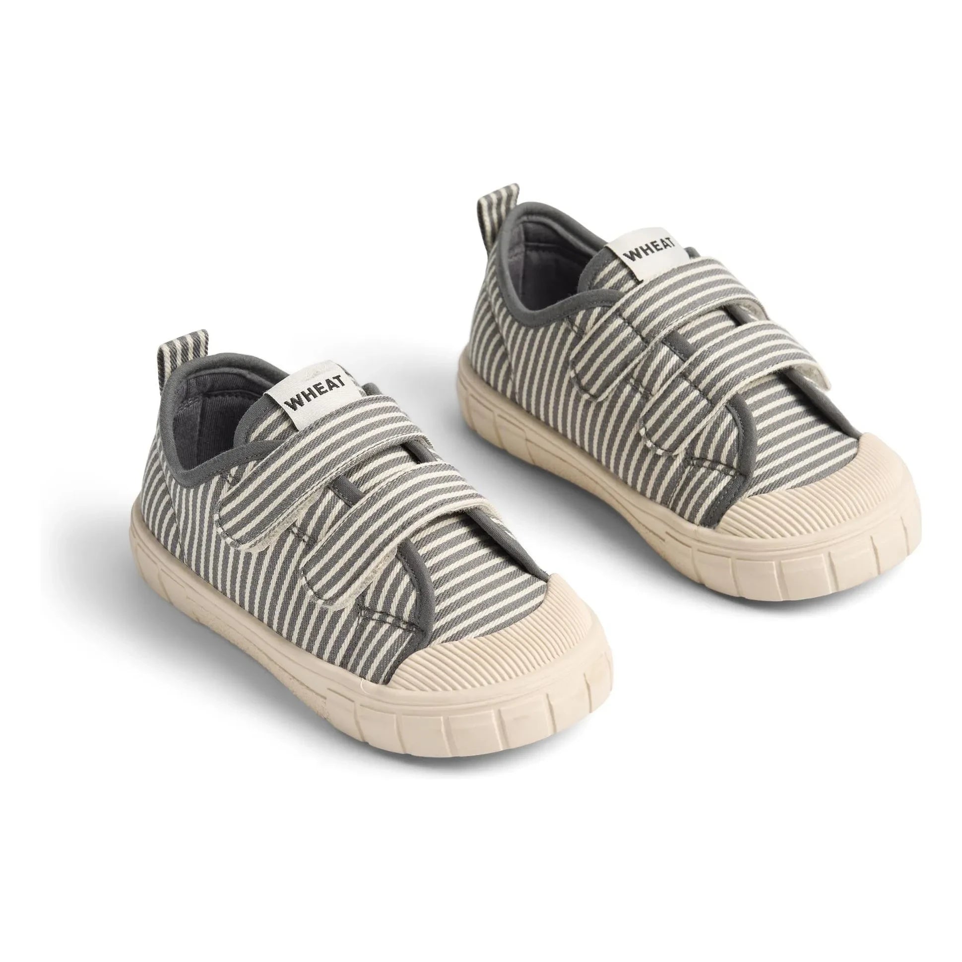 Wheat - Bobbie Gestreifte Sportschuhe mit Klettverschluss | Grau