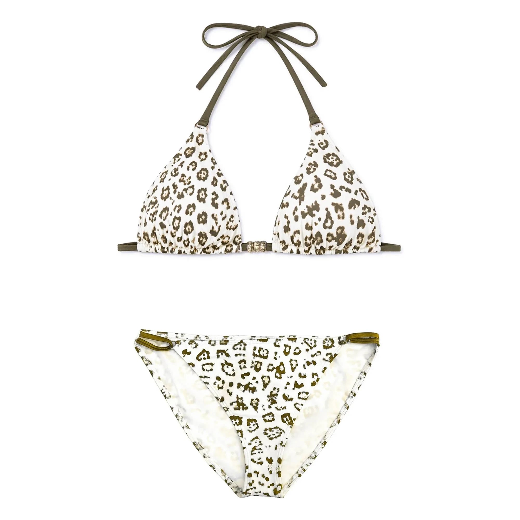 Lison Paris – Zweiteiliger Badeanzug Savanna Leopard | Ecru