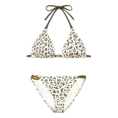 Lison Paris – Zweiteiliger Badeanzug Savanna Leopard | Ecru