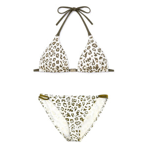 Lison Paris – Zweiteiliger Badeanzug Savanna Leopard | Ecru