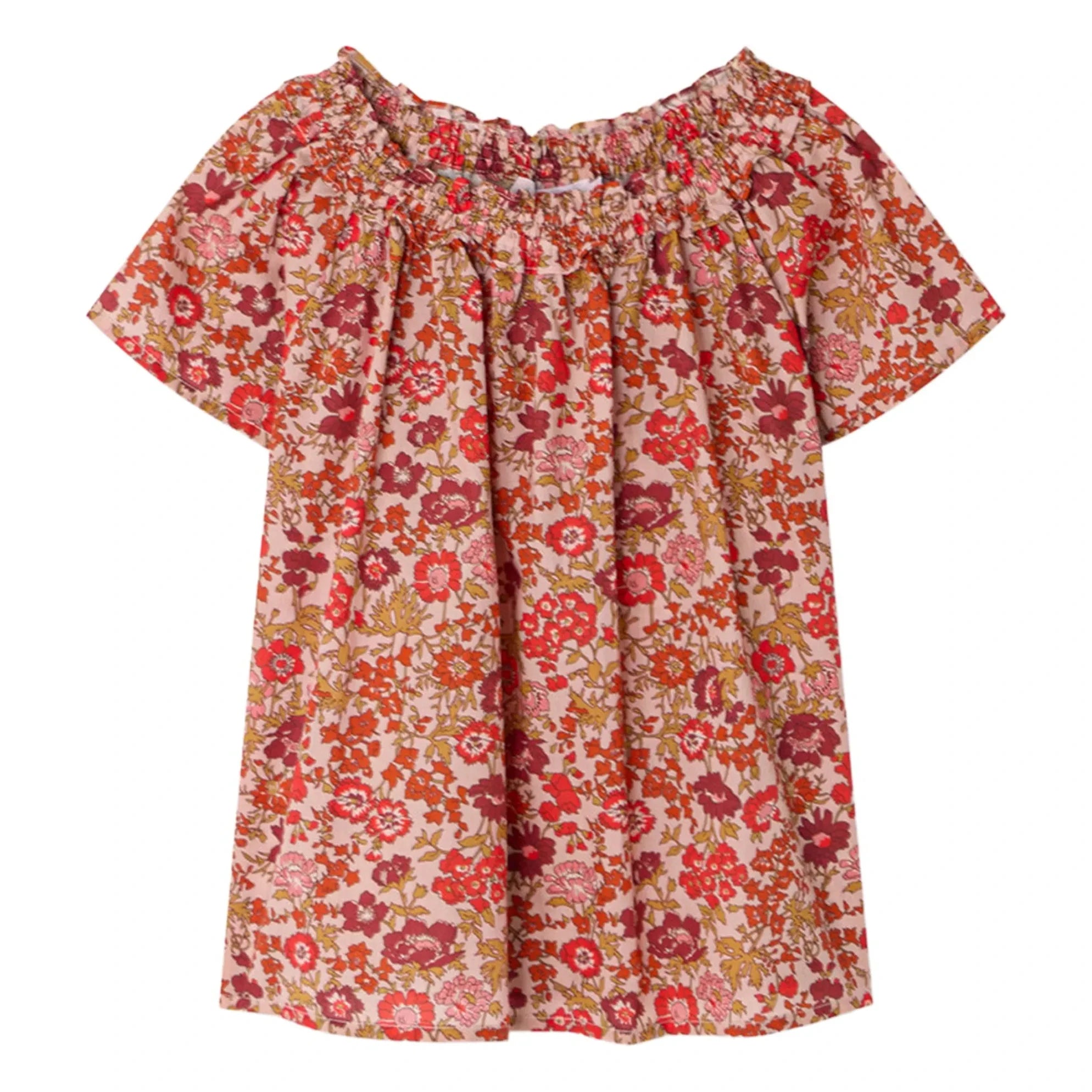 Bonpoint - Goldia Fleurie Bio-Baumwollbluse | Puderrosa