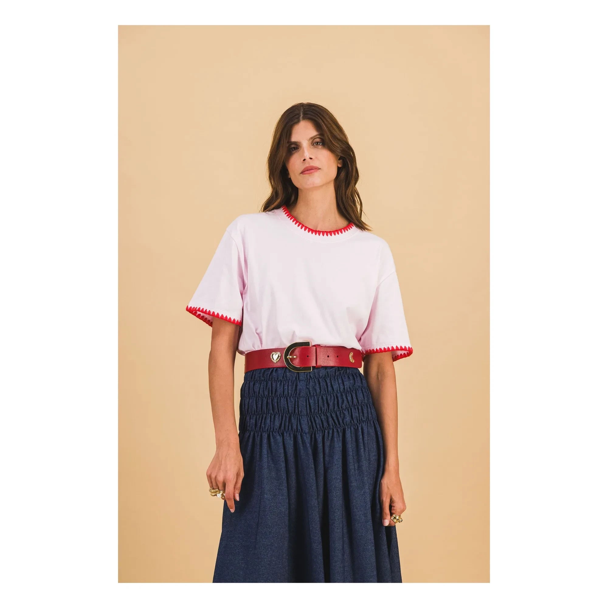 Elise Chalmin - Loicia Baumwoll-T-Shirt | Rosa
