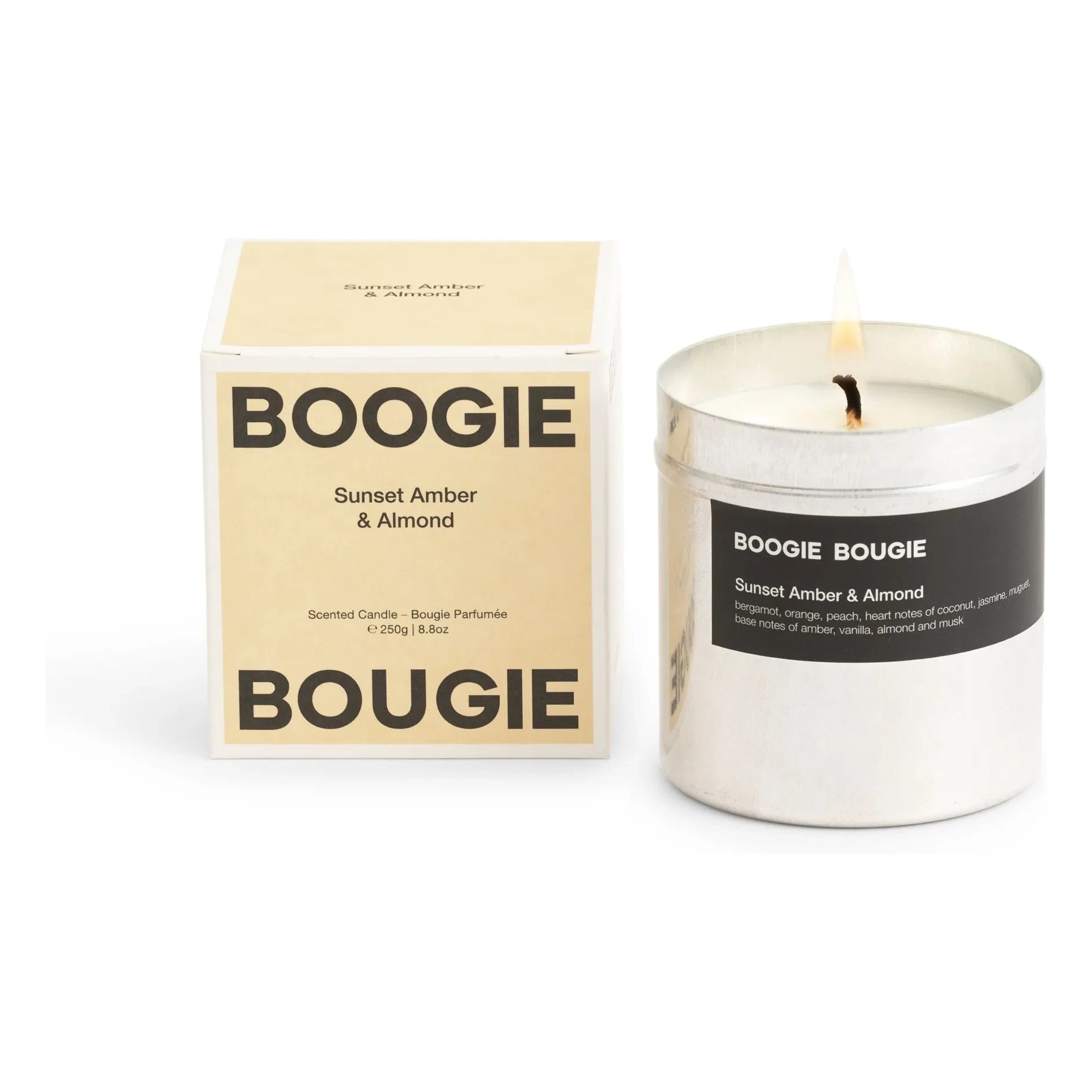 Boogie Bougie - Sunset Amber & Mandel Kerze