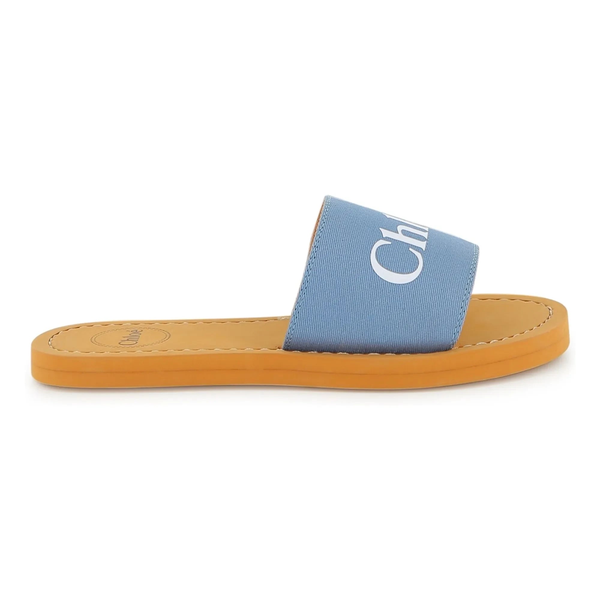 Chloé - Logo Sandalen | Grau-Blau