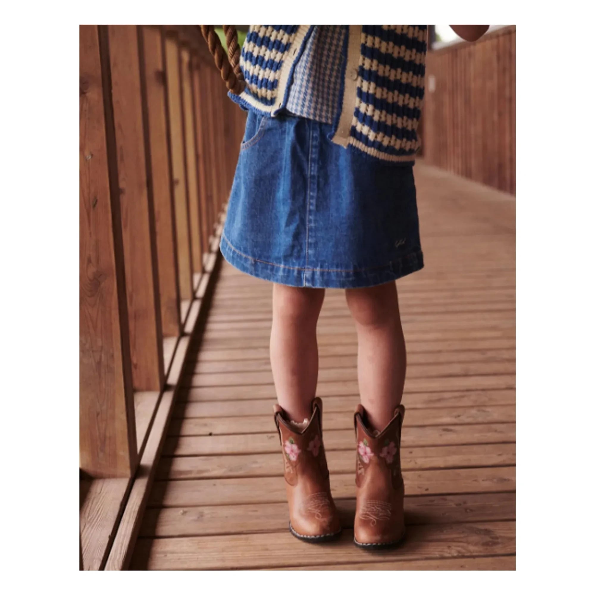 Copenhagen Colors - Niedrige Cowboystiefel Blumen - Copenhagen Colors X Bootstock | Cognac