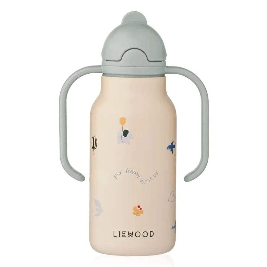 Liewood - Kimmie Paslanmaz Çelik Su Şişesi - 250 ml | Flying/Sandy