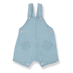 1+ in the family - Skiros Denim Strampler | Hellblau