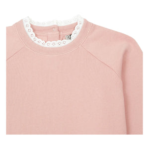 Bonton - Tilia Bio-Baumwoll-Sweatshirt mit Spitzenkragen | Rosa